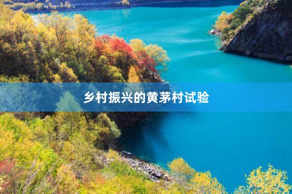 乡村振兴的黄茅村试验