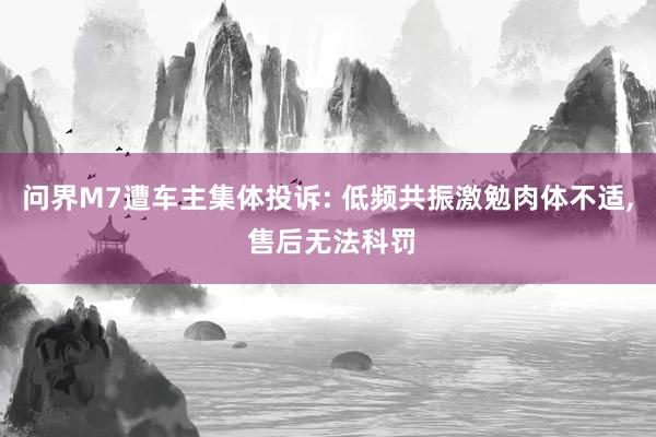 问界M7遭车主集体投诉: 低频共振激勉肉体不适, 售后无法科罚