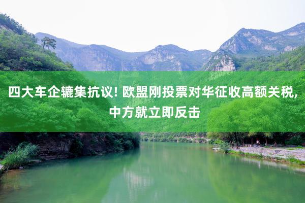 四大车企辘集抗议! 欧盟刚投票对华征收高额关税, 中方就立即反击