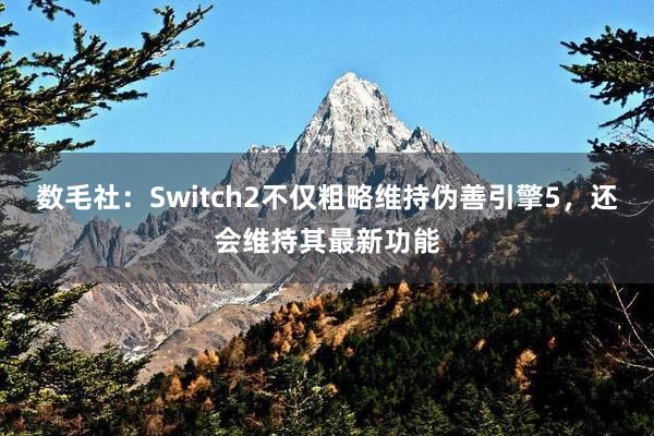 数毛社：Switch2不仅粗略维持伪善引擎5，还会维持其最新功能
